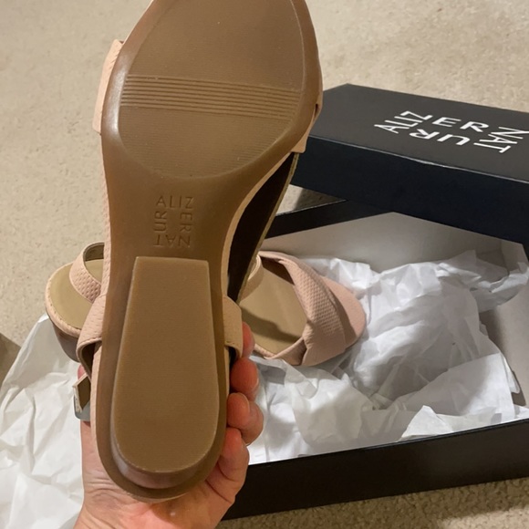 Naturalizer Traci WIDE Nude Pink Heeled Sandal - Picture 9 of 10